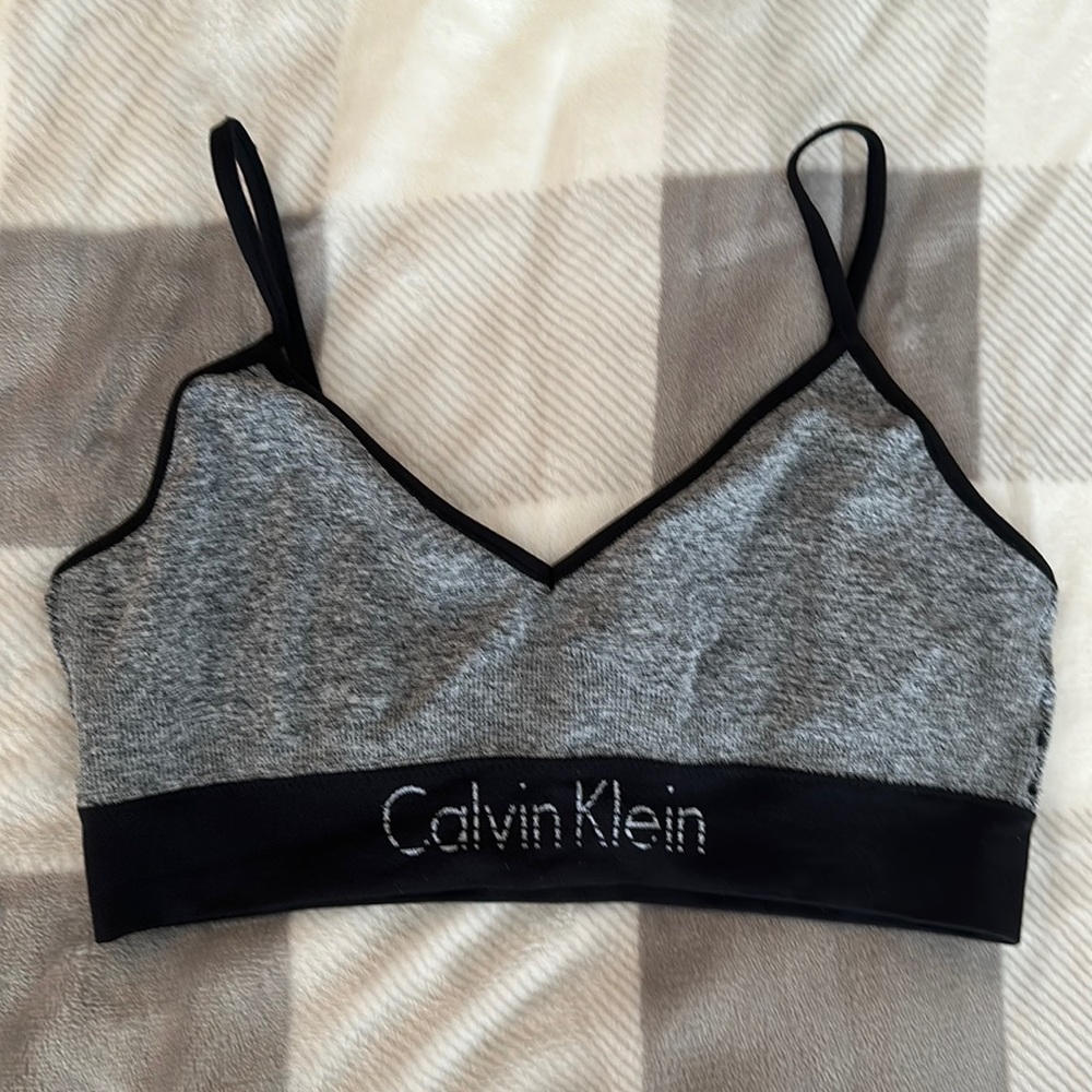 Calvin Klein gray and black bralette (size medium)
